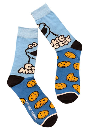 SESAME STREET Men’s COOKIE MONSTER Socks BIOWORLD Brand - Novelty Socks And Slippers