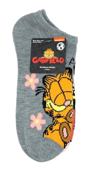 GARFIELD & ODIE Ladies MOTHER’S DAY 3 Pair Of No Show Socks ‘BEST MOM’ - Novelty Socks And Slippers