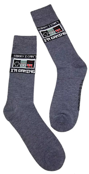 NINTENDO ENTERTAINMENT Men’s Socks ‘SORRY I CAN’T I’M GAMING’ - Novelty Socks for Less