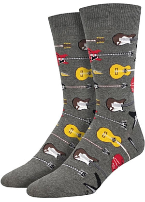 SOCKSMITH Brand Men’s GUITAR RIFF Socks - Novelty Socks for Less
