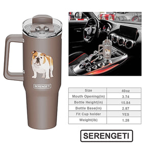 PUG DOG SERENGETI 40 Oz. Stainless Steel Ultimate Hot & Cold Tumbler - Novelty Socks for Less