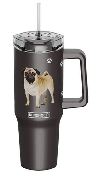 PUG DOG SERENGETI 40 Oz. Stainless Steel Ultimate Hot & Cold Tumbler - Novelty Socks for Less