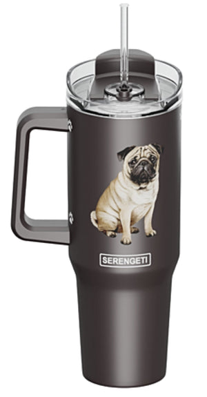 PUG DOG SERENGETI 40 Oz. Stainless Steel Ultimate Hot & Cold Tumbler - Novelty Socks for Less