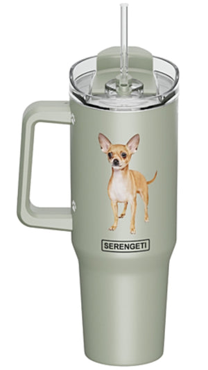 CHIHUAHUA DOG SERENGETI 40 Oz. Stainless Steel Ultimate Hot & Cold Tumbler - Novelty Socks for Less