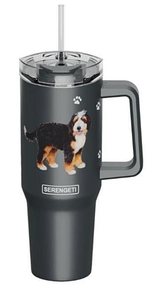 BERNADOODLE DOG SERENGETI 40 Oz. Stainless Steel Ultimate Hot & Cold Tumbler By E&S PETS - Novelty Socks for Less