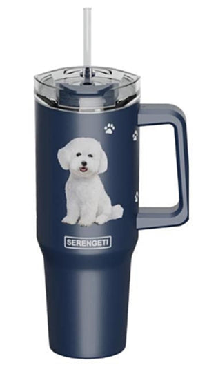 BICHON FRISE DOG SERENGETI 40 Oz. Stainless Steel Ultimate Hot & Cold Tumbler, By E&S PETS - Novelty Socks for Less