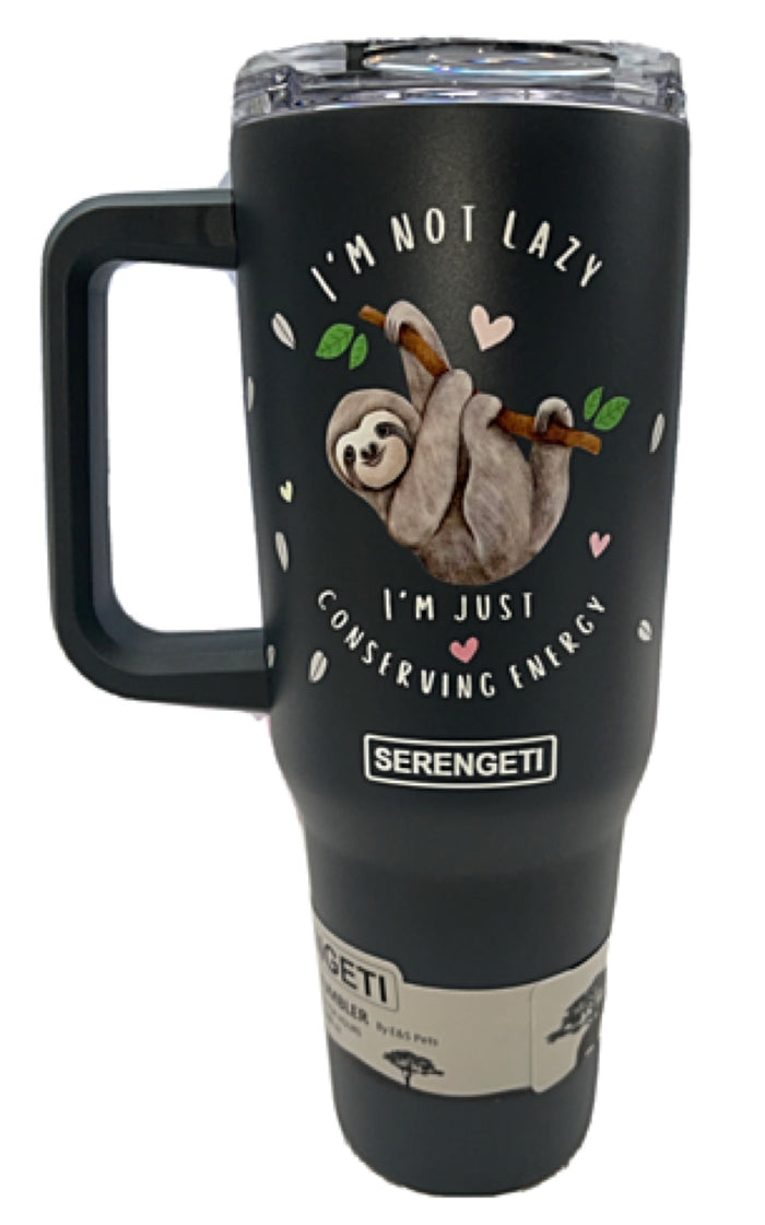 SLOTH SERENGETI 40 Oz Stainless Steel Ultimate Hot & Cold Tumbler By E&S PETS