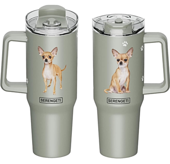 CHIHUAHUA DOG SERENGETI 40 Oz. Stainless Steel Ultimate Hot & Cold Tumbler