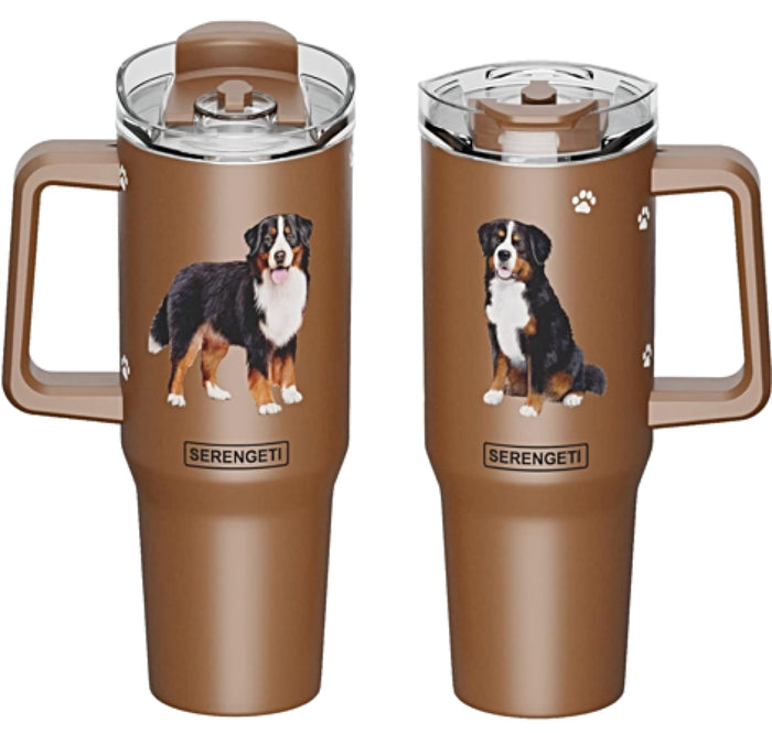 BERNESE MOUNTAIN DOG SERENGETI 40 Oz. Stainless Steel Ultimate Hot & Cold Tumbler By E&S PETS
