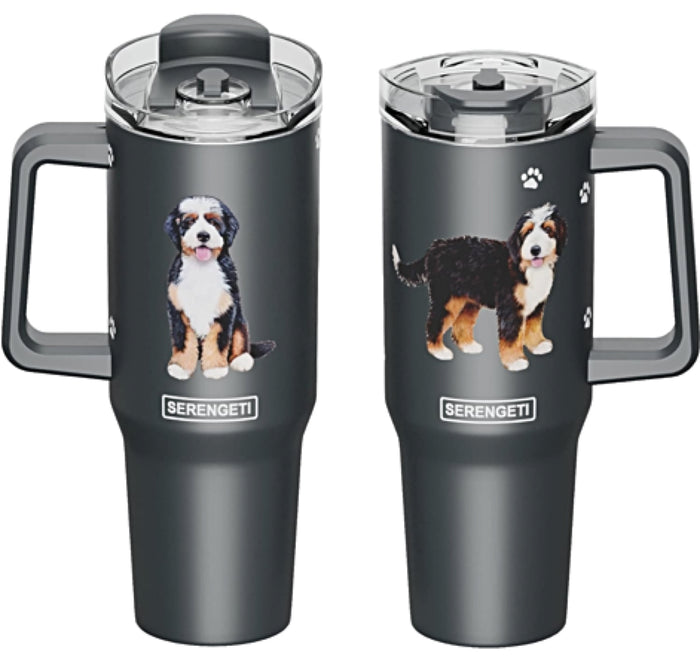BERNADOODLE DOG SERENGETI 40 Oz. Stainless Steel Ultimate Hot & Cold Tumbler By E&S PETS
