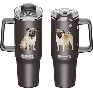 PUG DOG SERENGETI 40 Oz. Stainless Steel Ultimate Hot & Cold Tumbler - Novelty Socks for Less