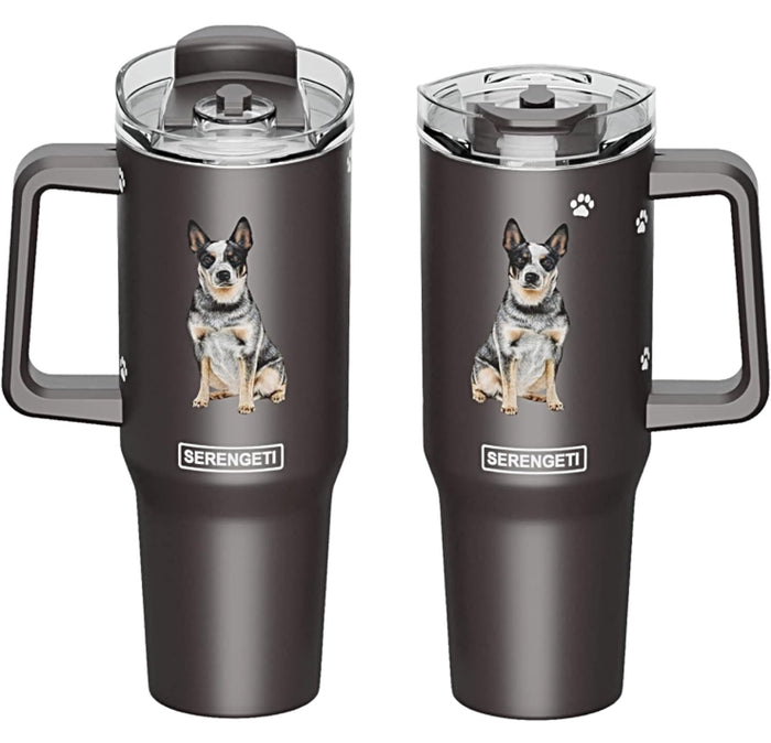 AUSTRALIAN CATTLE Dog SERENGETI 40 Oz. Stainless Steel Ultimate Hot & Cold Tumbler By E&S PETS