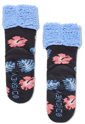 DISNEY LILO & STITCH LADIES SHERPA LINED GRIPPER BOTTOM SLIPPER SOCKS - Novelty Socks for Less