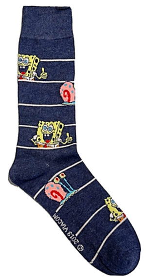 SPONGEBOB SQUAREPANTS Men’s Socks With GARY THE SNAIL - Novelty Socks for Less