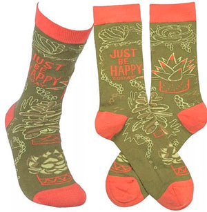 Primitives by Kathy Unisex ‘JUST BE HAPPY’ Socks - Novelty Socks for Less