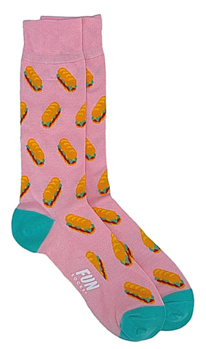 FUN SOCKS Brand Men’s SUBMARINE SANDWICHES Socks - Novelty Socks for Less