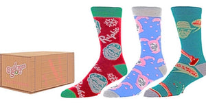 A CHRISTMAS STORY Men’s 3 Pair Of Crew Socks BOX SET BIOWORLD BRAND - Novelty Socks for Less