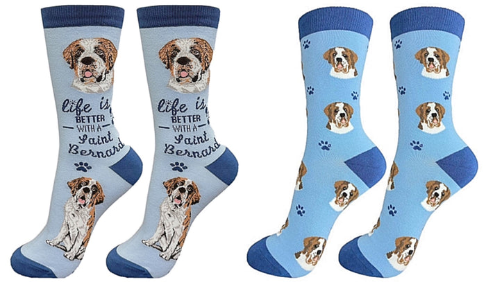 SAINT BERNARD Dog Unisex Socks By E&S Pets CHOOSE SOCK DADDY, LIFE IS BETTER