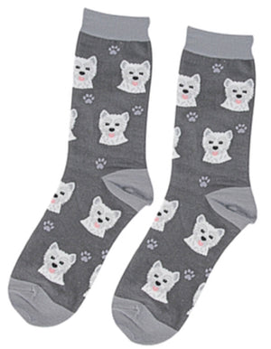 WESTIE Dog Unisex Socks By E&S Pets CHOOSE SOCK DADDY, HAPPY TAILS, LIFE IS BETTER - Novelty Socks for Less