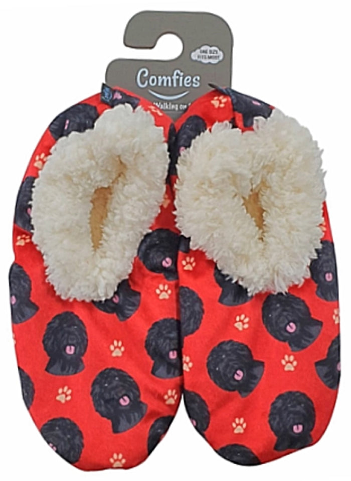 BLACK LABRADOODLE Dog Ladies Non-Slip Slippers COMFIES BRAND By E&S Pets