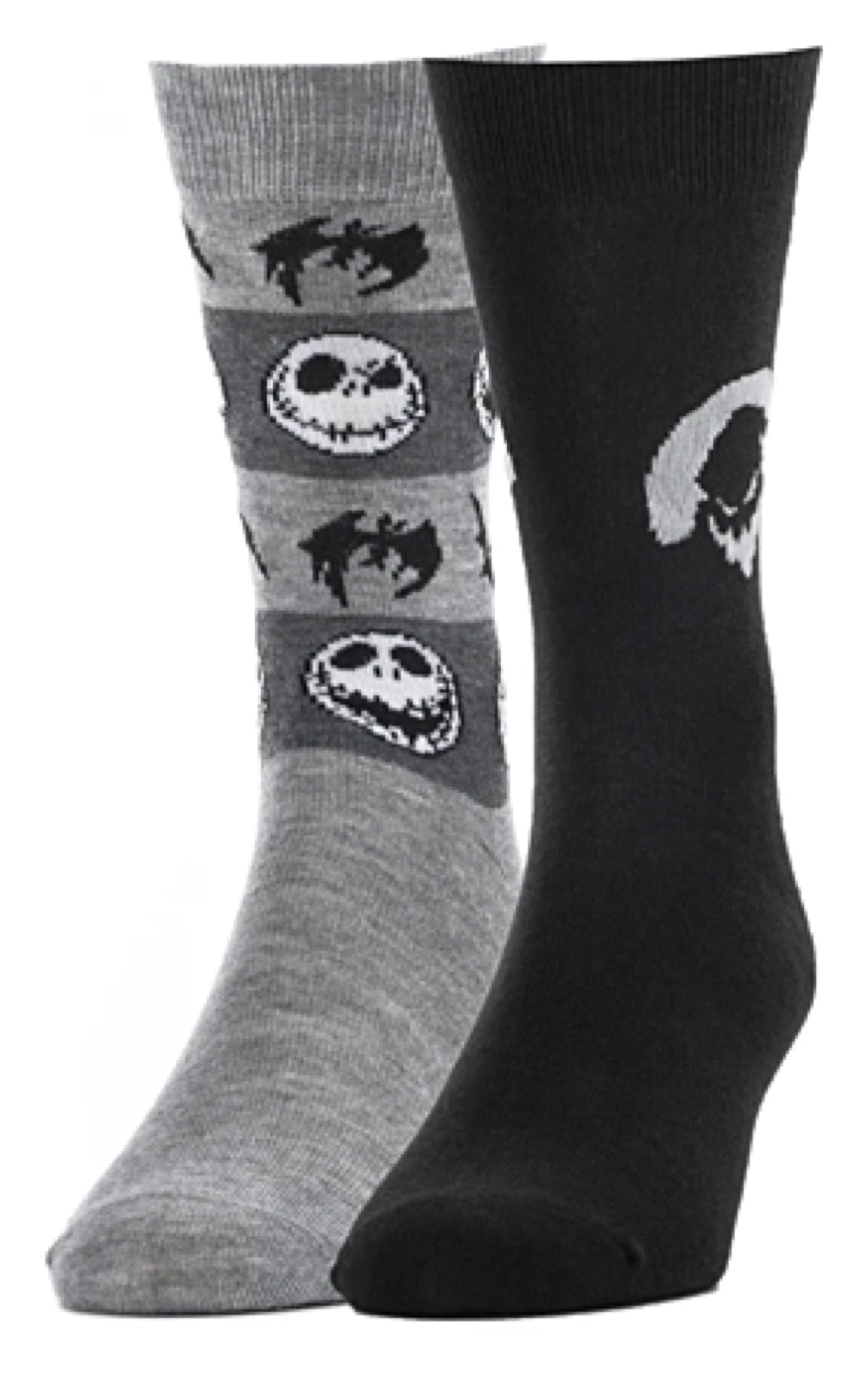 Disney THE NIGHTMARE BEFORE CHRISTMAS MEN’S 2 PAIR OF HALLOWEEN SOCKS OOGIE BOOGIE & JACK - Novelty Socks for Less