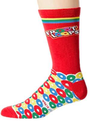 KELLOGGS FROOT LOOPS Men’s Crew Socks COOL SOCKS Brand - Novelty Socks for Less
