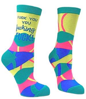 FABDAZ Brand Ladies FUCK YOU YOU FUCKING FUCK! Socks - Novelty Socks for Less