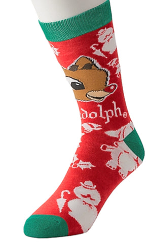 RUDOLPH THE RED-NOSED REINDEER MEN’S CHRISTMAS SOCKS - Novelty Socks for Less