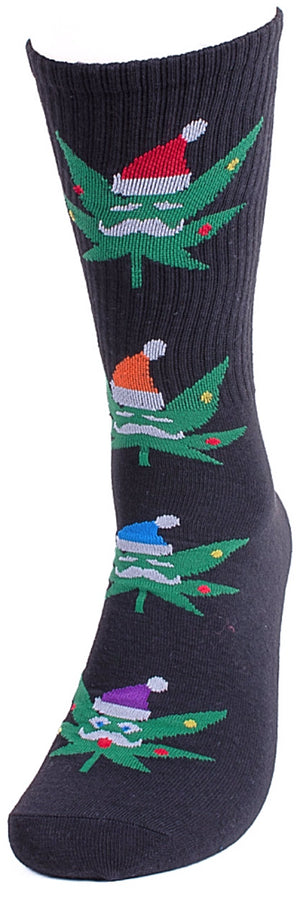 PARQUET Brand Men’s CHRISTMAS MARIJUANA Socks - Novelty Socks for Less