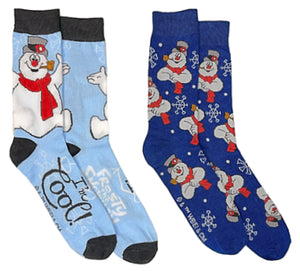 FROSTY THE SNOWMAN Men’s CHRISTMAS 2 Pair Of Socks ‘I’M COOL’ - Novelty Socks for Less