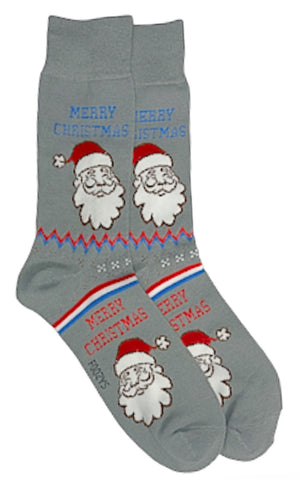 FOOZYS Brand Men’s CHRISTMAS Socks With SANTA CLAUS ‘MERRY CHRISTMAS’ - Novelty Socks for Less