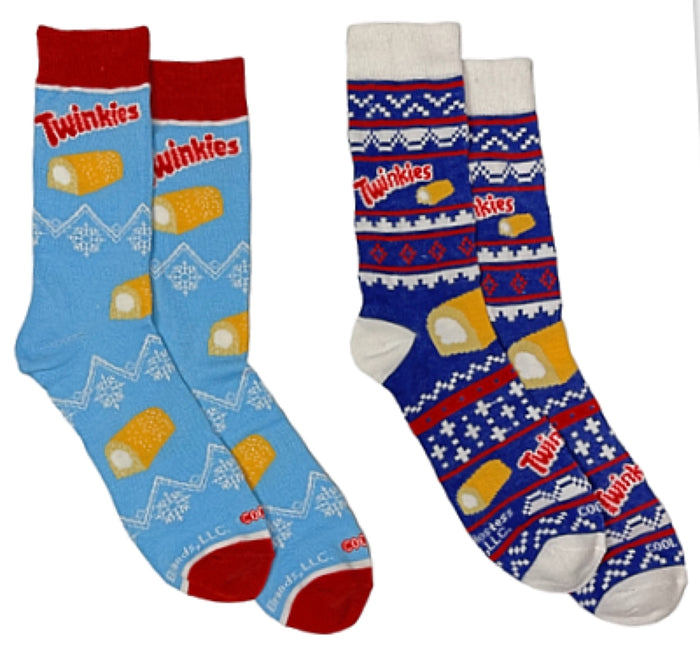 HOSTESS TWINKIES Men’s CHRISTMAS 2 Pair Of Socks COOL SOCKS Brand