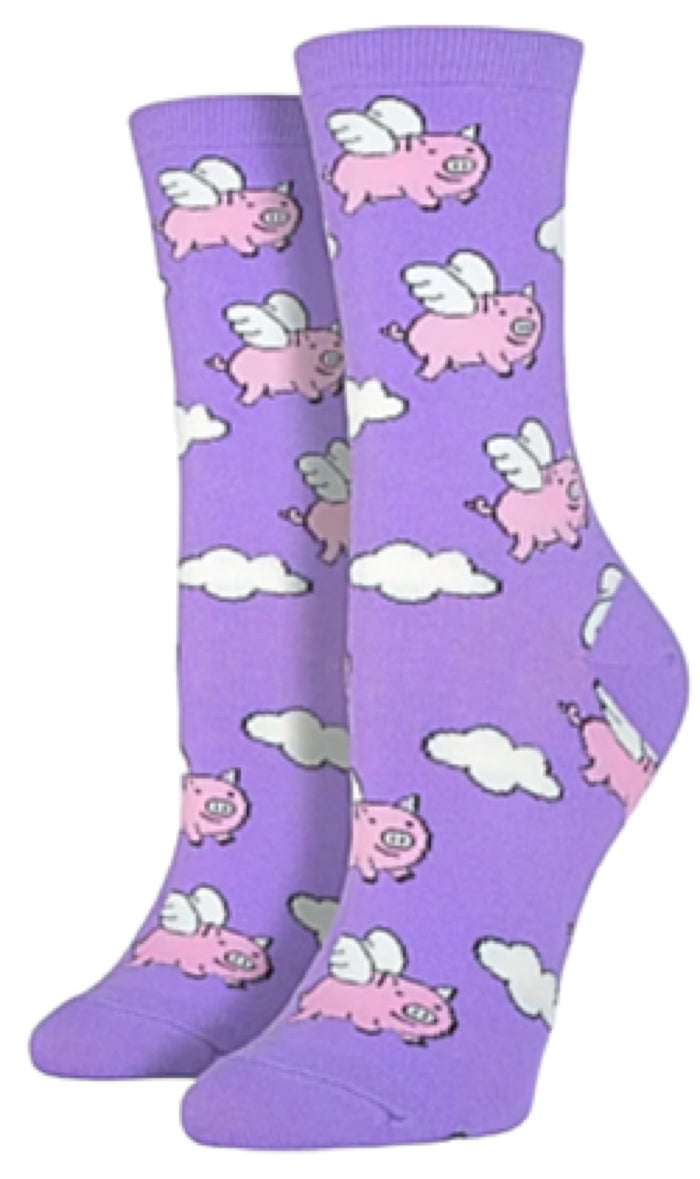SOCKSMITH Brand Ladies FLYING PIGS Socks