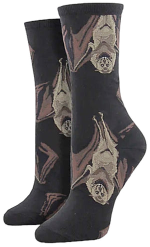 SOCKSMITH Brand Ladies HALLOWEEN Socks With BATS ‘GOING BATTY’ - Novelty Socks for Less