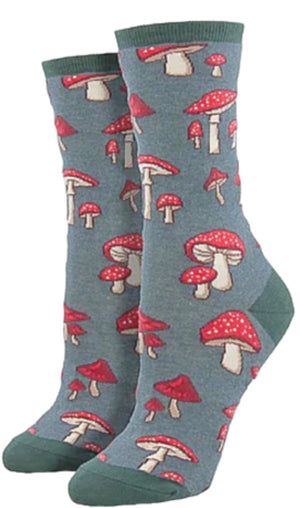SOCKSMITH Brand Ladies MUSHROOMS Socks - Novelty Socks for Less