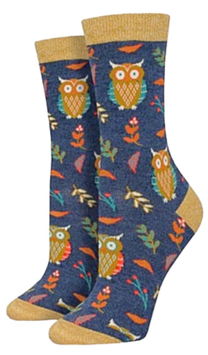 SOCKSMITH Brand Ladies OWL Socks ‘CUTE HOOT’ - Novelty Socks for Less