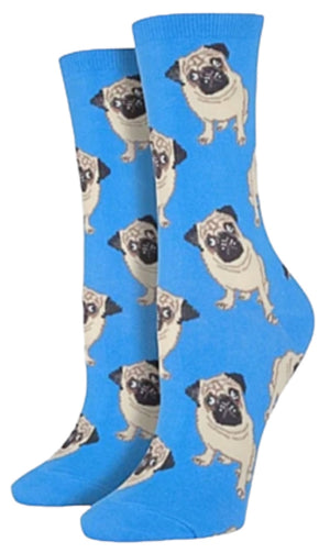 SOCKSMITH Brand Ladies PUG DOG Socks - Novelty Socks for Less