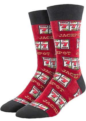 SOCKSMITH Brand Men’s CASINO Socks ‘JACKPOT’ - Novelty Socks for Less