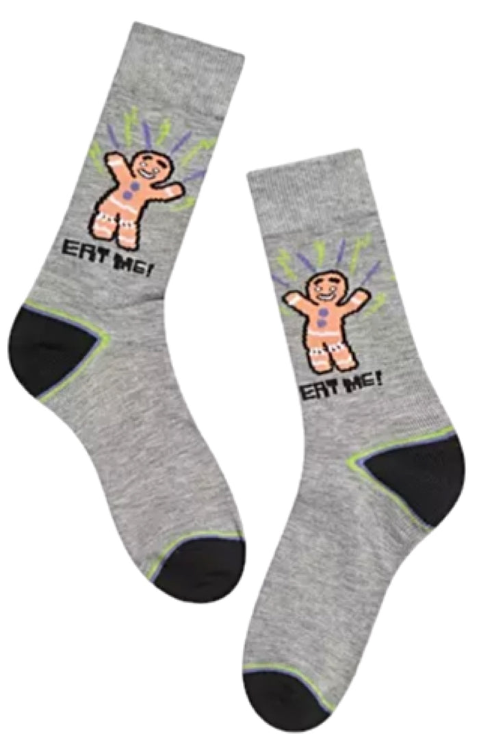 SHREK THE MOVIE Men’s GINGERBREAD MAN Socks ‘EAT ME!’