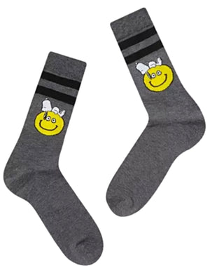 PEANUTS Mens SNOOPY & SMILEY FACE Socks - Novelty Socks for Less