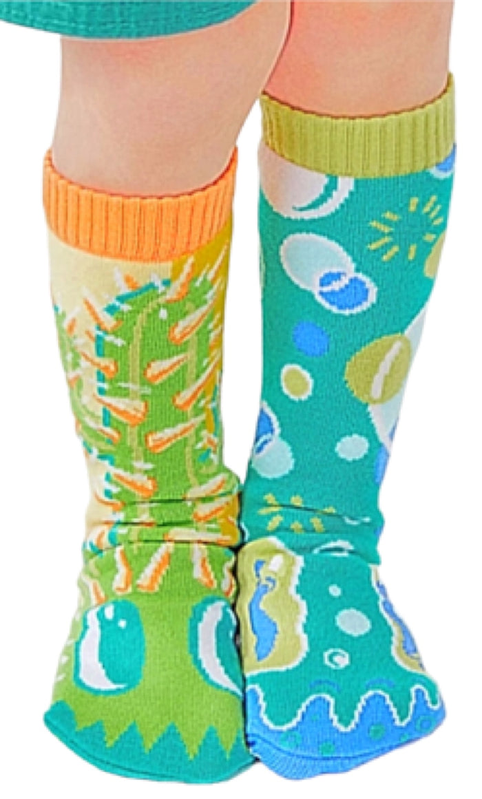 PALS SOCKS Brand Unisex POKEY & POPPY Mismatched Gripper Bottom Socks (CHOOSE SIZE)
