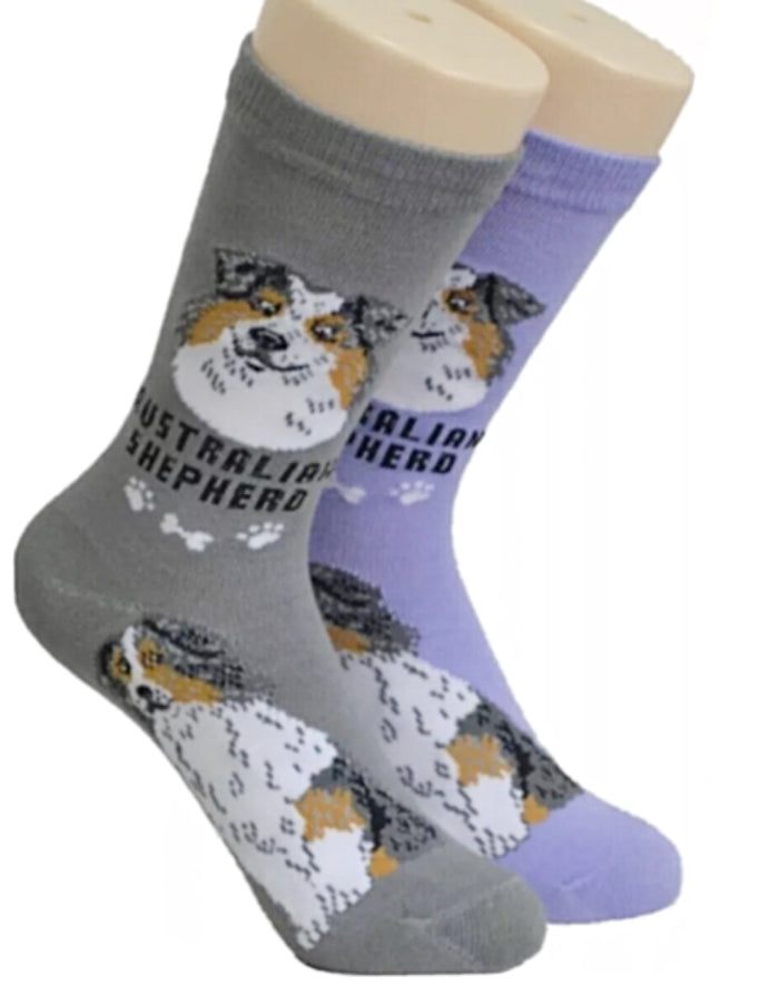 FOOZYS BRAND Ladies 2 Pair Of AUSTRALIAN SHEPHERD Socks