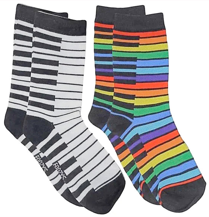 FOOZYS Brand Ladies PIANO KEYS 2 Pair Of Socks