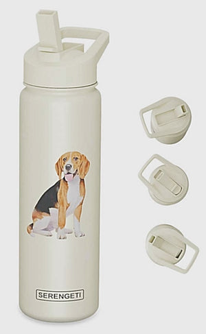 BEAGLE Dog Stainless Steel 24 Oz. Water Bottle SERENGETI Brand By E&S PETS - Novelty Socks for Less