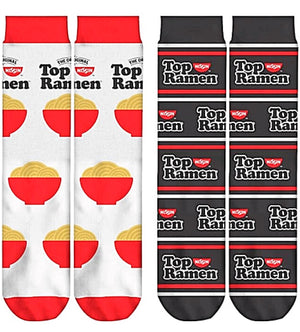 NISSAN TOP RAMEN 2 Pair Of Unisex Socks ODD SOX Brand - Novelty Socks for Less