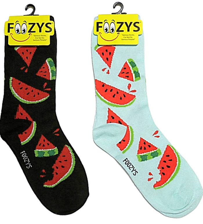 FOOZYS Brand Ladies WATERMELON SLICE 2 Pair Of Socks
