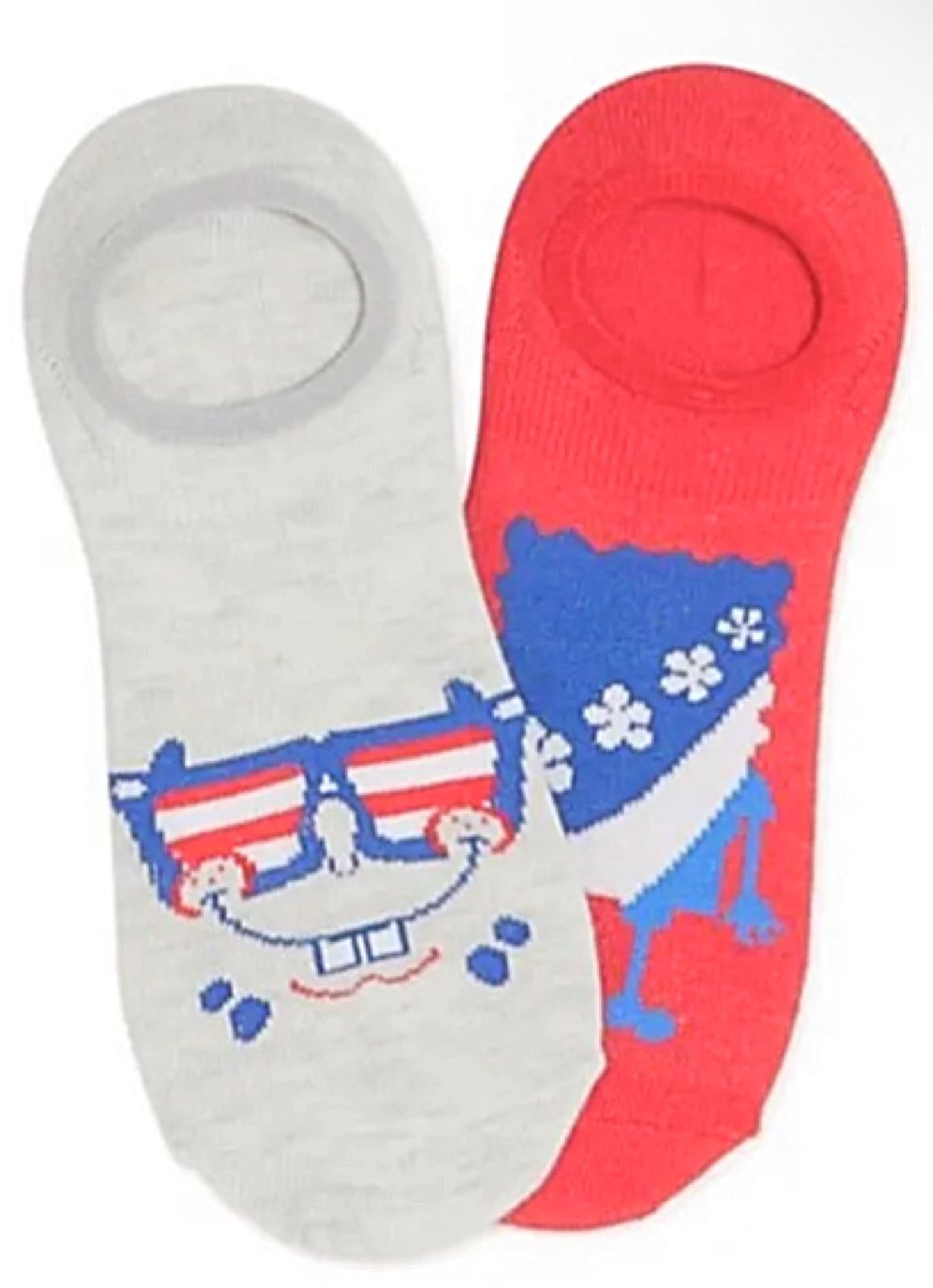 SPONGEBOB SQUAREPANTS Ladies PATRIOTIC BOB Ladies 2 Pair Of No Show Liner Socks - Novelty Socks for Less