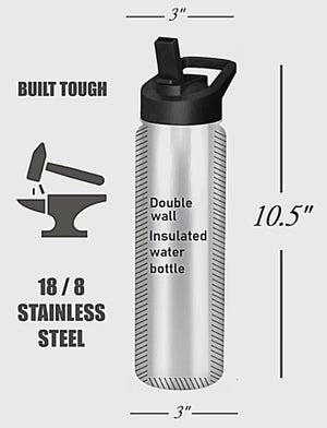 BEAGLE Dog Stainless Steel 24 Oz. Water Bottle SERENGETI Brand By E&S PETS - Novelty Socks for Less
