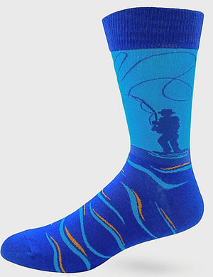 FABDAZ Brand Men’s FLY FISHING Socks ‘I JERK IT EVERY CHANCE I GET’ - Novelty Socks for Less