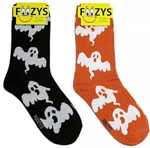 FOOZYS Ladies 2 Pair GHOSTS Socks HALLOWEEN - Novelty Socks for Less